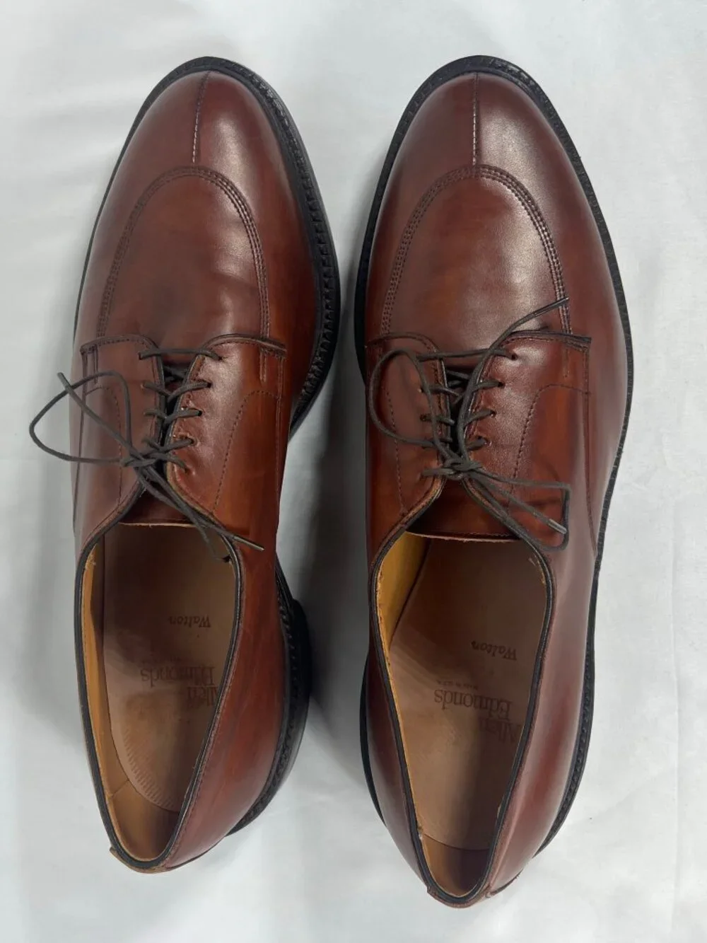 Allen Edmonds Derby Dress Shoes Mens Walton Leather Split Toe Brown Size 15 D